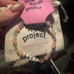 BNWT Little Words Project xoxo 💋 with irradesent beads bracelet